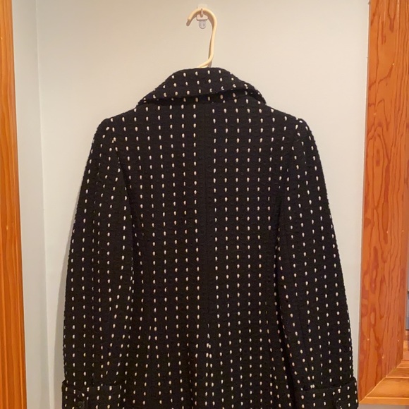 Arden B. Black and White Wool Coat - Picture 5 of 6